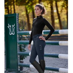 Pantalon d'équitation ELT Maja Glam Curved taille haute Bleu profond
