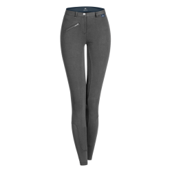Pantalon d'équitation ELT Fun Sport silicone enfant Asphalte Gris