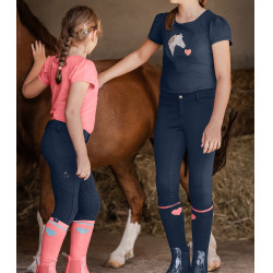 Pantalon d'équitation ELT Essential silicone enfant Bleu profond Pantalon d'équitation ELT Essential silicone enfant Bleu profond