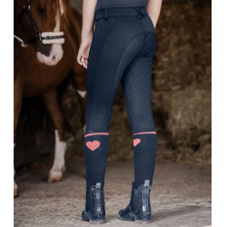 Pantalon d'équitation ELT Essential silicone enfant Bleu profond Pantalon d'équitation ELT Essential silicone enfant Bleu profond