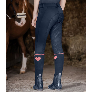 Pantalon d'équitation ELT Essential silicone enfant Bleu profond Pantalon d'équitation ELT Essential silicone enfant Bleu profond