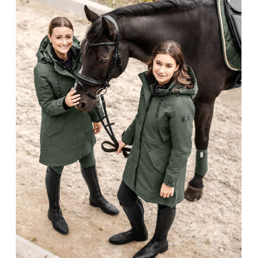 Parka d'équitation ELT hiver Performance Ontario Olive foncé Kaki