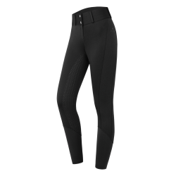 Pantalon d'équitation ELT taille haute Essential silicone Noir