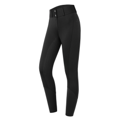 Pantalon d'équitation ELT taille haute Essential silicone Noir
