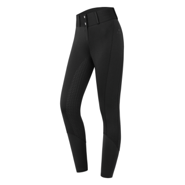 Pantalon d'équitation ELT taille haute Essential silicone Noir