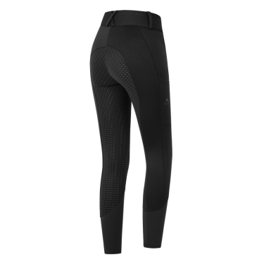 Pantalon d'équitation ELT taille haute Essential silicone Noir