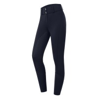Pantalon d'équitation ELT taille haute Essential silicone Bleu profond