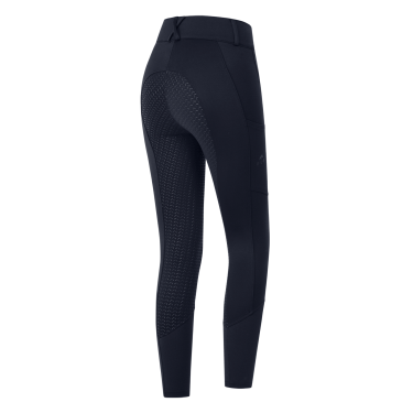 Pantalon d'équitation ELT taille haute Essential silicone Bleu profond