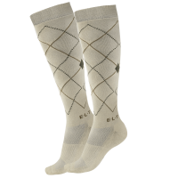Chaussettes d'équitation ELT Argyle Noir / bleu pierre