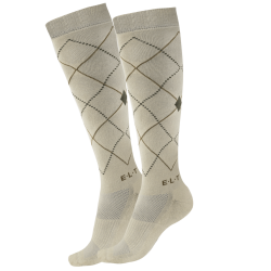 Chaussettes d'équitation ELT Argyle Gris beige