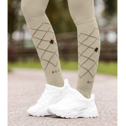 Chaussettes d'équitation ELT Argyle Gris beige