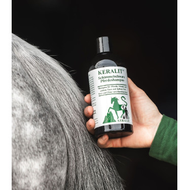 Shampooing cheval pelage clair au charbon actif