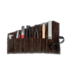 Outils de maréchalerie équine avec étui en cuir