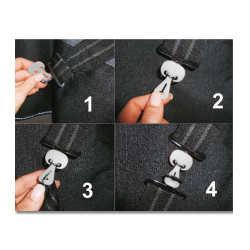 Safe-Gum Waldhausen 6 élastiques fermetures en T Gris Safe-Gum Waldhausen 6 élastiques fermetures en T Gris