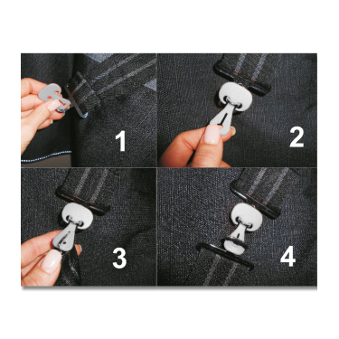 Safe-Gum Waldhausen 6 élastiques fermetures en T Gris Safe-Gum Waldhausen 6 élastiques fermetures en T Gris