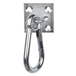 Mousqueton Waldhausen sur plaque Gris Mousqueton Waldhausen sur plaque Gris