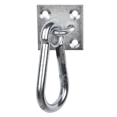 Mousqueton Waldhausen sur plaque Gris Mousqueton Waldhausen sur plaque Gris