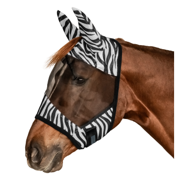 Masque anti-mouches Waldhausen Zebra Noir / blanc
