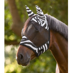 Masque anti-mouches Waldhausen Zebra Noir / blanc