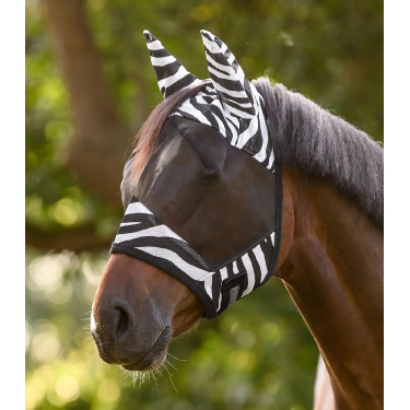 Masque anti-mouches Waldhausen Zebra Noir / blanc