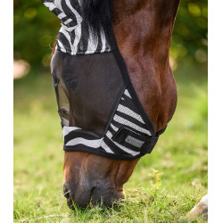 Masque anti-mouches Waldhausen Zebra Noir / blanc