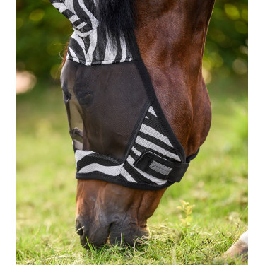 Masque anti-mouches Waldhausen Zebra Noir / blanc