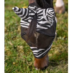 Masque anti-mouches Waldhausen Zebra Noir / blanc
