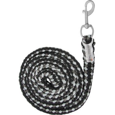 Longe de licol Waldhausen Plus mousqueton Noir / gris