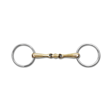 Mors équitation 2 anneaux Cupris double brisure