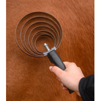 Étrille métallique Waldhausen ronde Noir