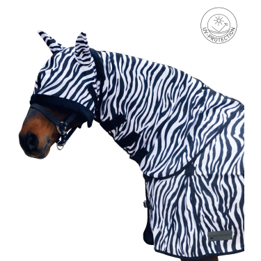 Couvre-cou zébré anti-mouches pour cheval Couvre-cou zébré anti-mouches pour cheval