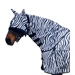 Couvre-cou zébré anti-mouches pour cheval Couvre-cou zébré anti-mouches pour cheval