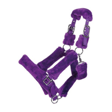 Licol Amina Fake Fur- HKM Lilas foncé Violet