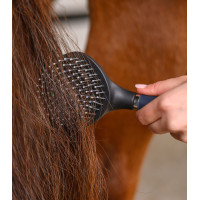Brosse Waldhausen longs poils avec poignée gel Noir / or rosé