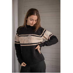 Pull Pénélope Noris Noir / camel Pull Pénélope Noris Noir / camel