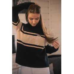 Pull Pénélope Noris Noir / camel Pull Pénélope Noris Noir / camel