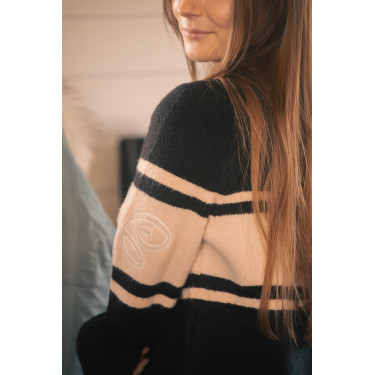 Pull Pénélope Noris Noir / camel Pull Pénélope Noris Noir / camel