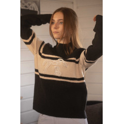 Pull Pénélope Noris Noir / camel Pull Pénélope Noris Noir / camel