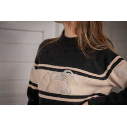 Pull Pénélope Noris Noir / camel Pull Pénélope Noris Noir / camel