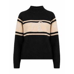 Pull Pénélope Noris Noir / camel Pull Pénélope Noris Noir / camel