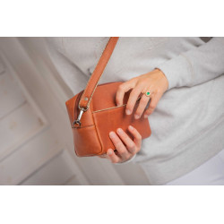Sac à main d'équitation Pénélope Laly en cuir gold Sac à main d'équitation Pénélope Laly en cuir gold