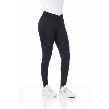 Pantalon d'équitation legging Equithème avec fond silicone