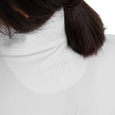 Polo de concours fille à manches courtes avec inserts en mesh Equestro
