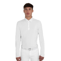 Polo de concours homme avec empiècements en mesh et en côtes Equestro