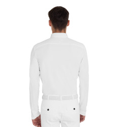 Polo de concours homme avec empiècements en mesh et en côtes Equestro Polo de concours homme avec empiècements en mesh et en côtes Equestro