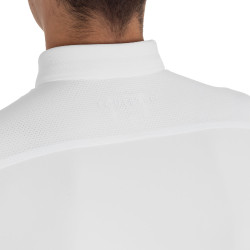 Polo de concours homme avec empiècements en mesh et en côtes Equestro Polo de concours homme avec empiècements en mesh et en côtes Equestro