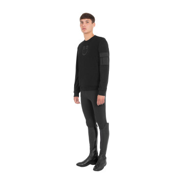 Sweatshirt homme col rond en polaire avec poche latérale Equestro