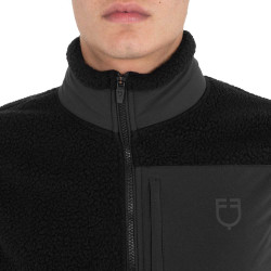 Veste sans manches homme en polaire teddy poche frontale Equestro Veste sans manches homme en polaire teddy poche frontale Equestro