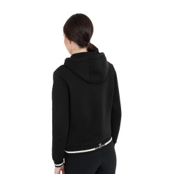Sweatshirt à capuche zippée femme Equestro Noir / noir