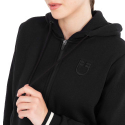 Sweatshirt à capuche zippée femme Equestro Noir / noir